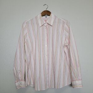 Fox Croft Shaped Fit Striped Button Down Shirt